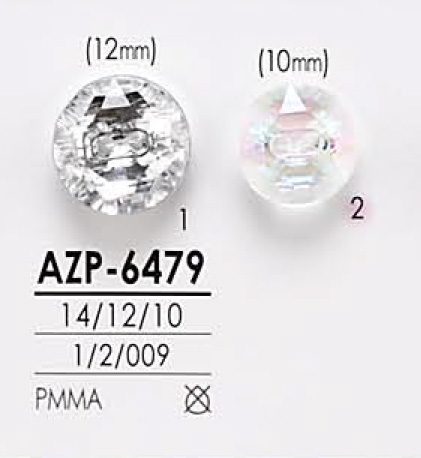 AZP6479 Aurora Pearl Diamond Cut-Knopf[Taste] IRIS