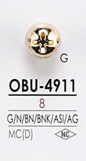 OBU4911 Metallknopf Mit Schraubenmotiv[Taste] IRIS