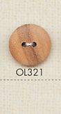 OL321 Naturmaterial Holz 2-Loch-Knopf[Taste] DAIYA BUTTON