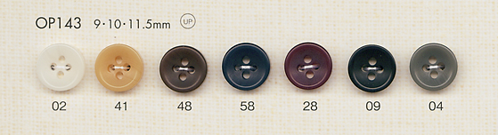 OP143 Einfache Ruhige Farbe 4-Loch-Polyester-Knopf[Taste] DAIYA BUTTON