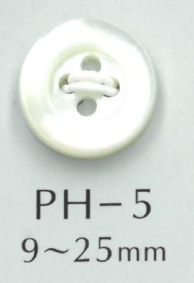PH5 Muschelknopf Mit 4 Löchern Und Rand[Taste] Sakamoto Saji Shoten