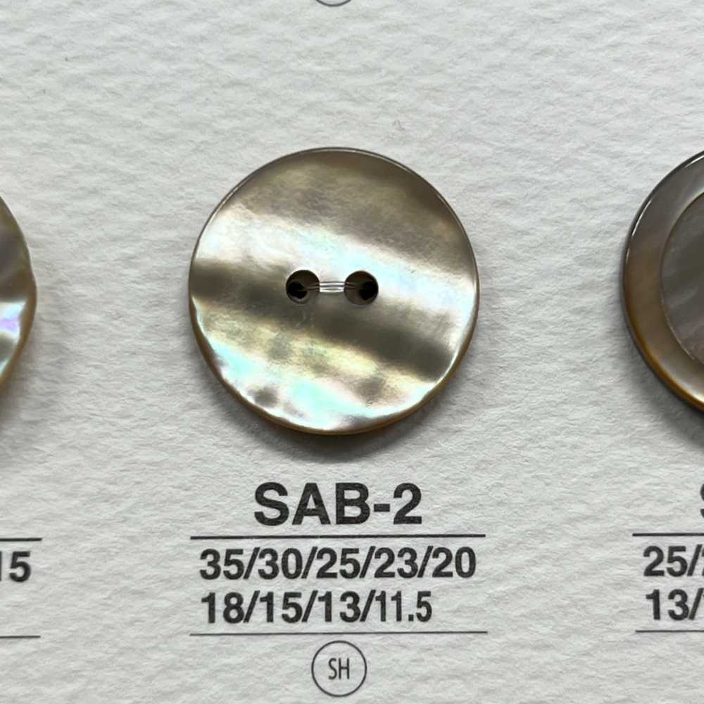 SAB2 Schale Aus Natürlichem Material, Glänzender Knopf Mit 2 Löchern[Taste] IRIS