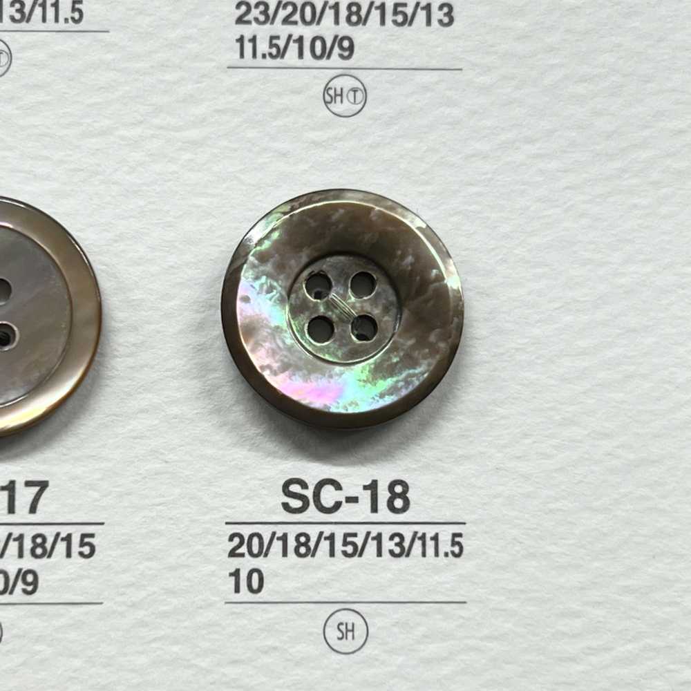 SC18 Natürliches Material Aus Shell 4 Löcher Glossy Button[Taste] IRIS