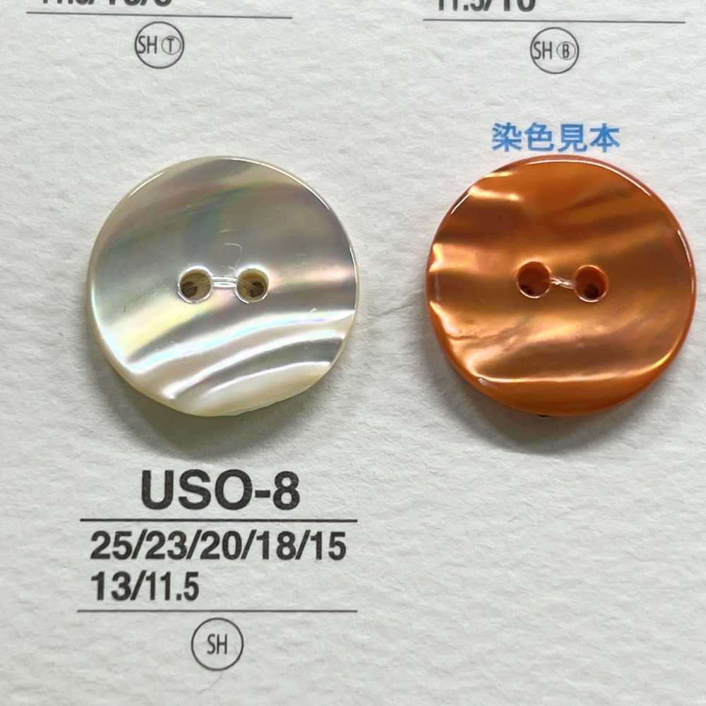 USO8 Natürliches Material Shell Dyed Front Hole 2 Holes Glossy Button[Taste] IRIS