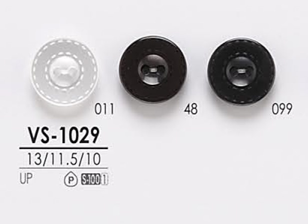 VS1029 Schwarz &amp; Hemdknopf Färben[Taste] IRIS