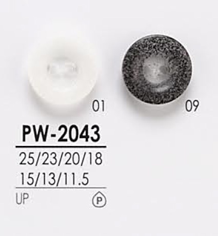 PW2043 Schwarz &amp; Hemdknopf Färben[Taste] IRIS