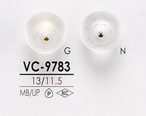 VC9783 Shell Like Pink Curl Button Zum Färben[Taste] IRIS