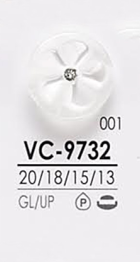 VC9732 Rosa Locken-ähnlicher Kristallstein-Knopf Zum Färben[Taste] IRIS