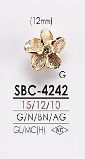 SBC4242 Metallknopf Mit Blumenmotiv[Taste] IRIS