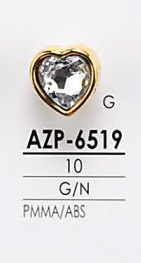 AZP6519 Herzförmiger Metallknopf[Taste] IRIS
