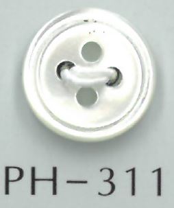 PH311 4-Loch-Muschelknopf Mit Rillenmuster[Taste] Sakamoto Saji Shoten