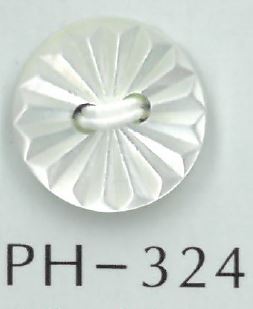 PH324 Geometrisch Geschnitzter Muschelknopf Mit 2 Löchern[Taste] Sakamoto Saji Shoten