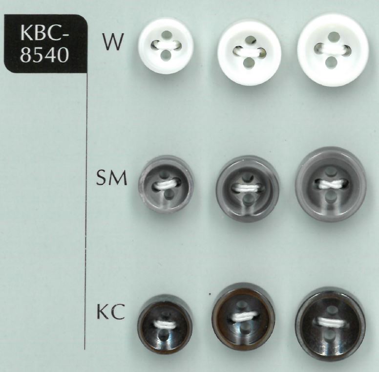 KBC-8540 4-Loch 4MM Dicker Muschelknopf[Taste] Sakamoto Saji Shoten