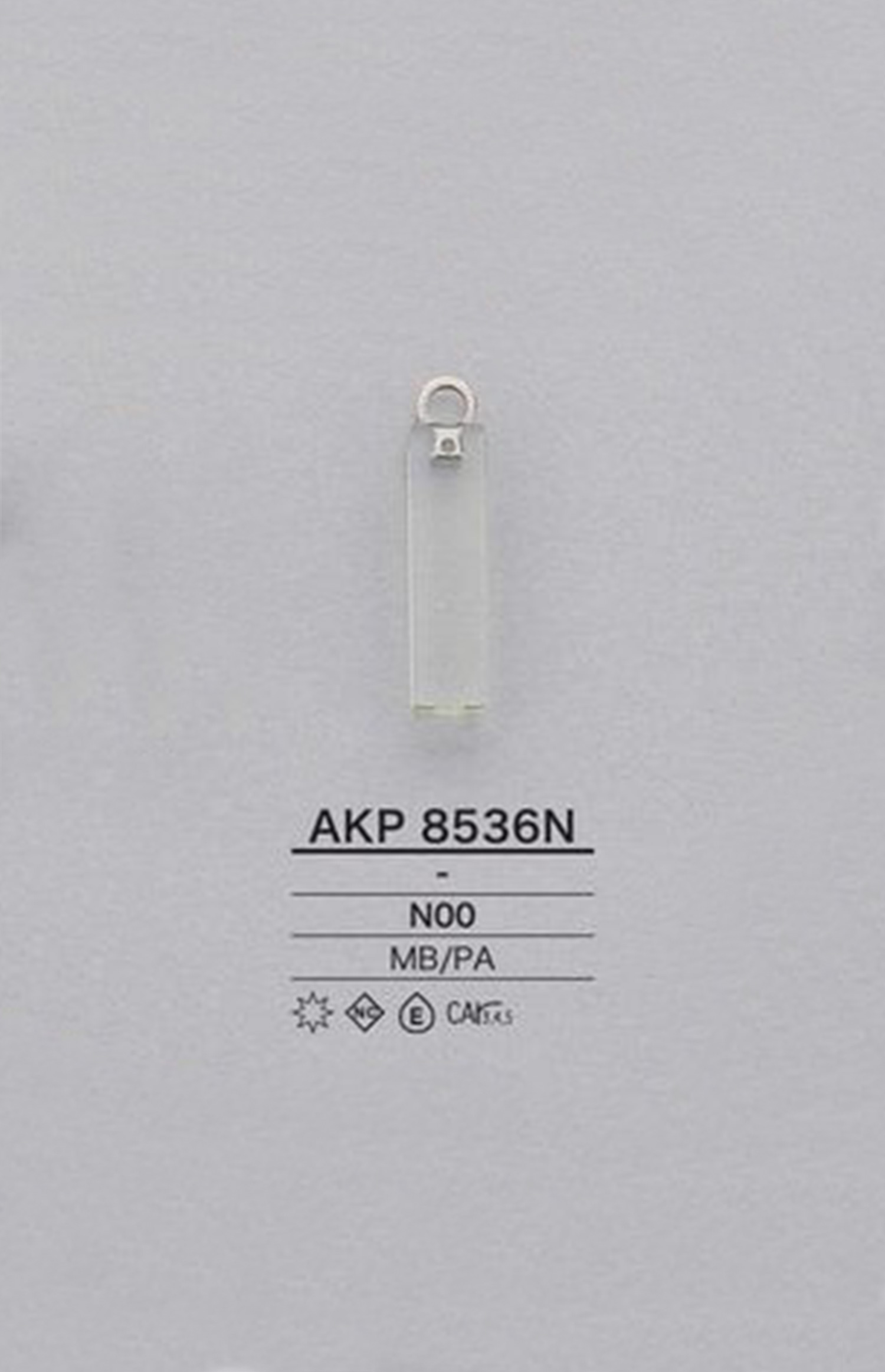 AKP8536N Quadratische Nylon-Reißverschlussspitze (Zuglasche) IRIS