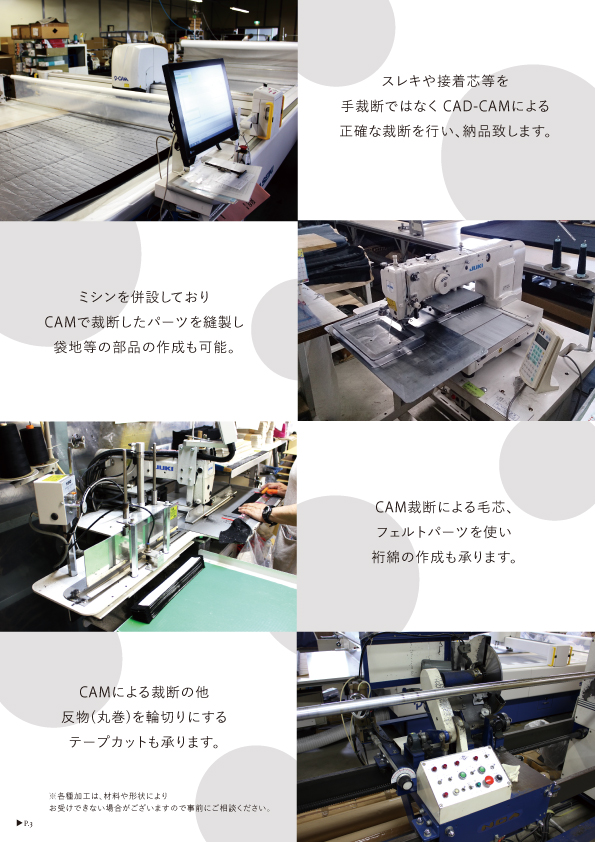 KK Schneiden Sekundärverarbeitung CAD CAM Fixierbare Einlagebereiche Taschenfutter[Produktverarbeitung / Nähen / Weiterverarbeitung] Okura Shoji