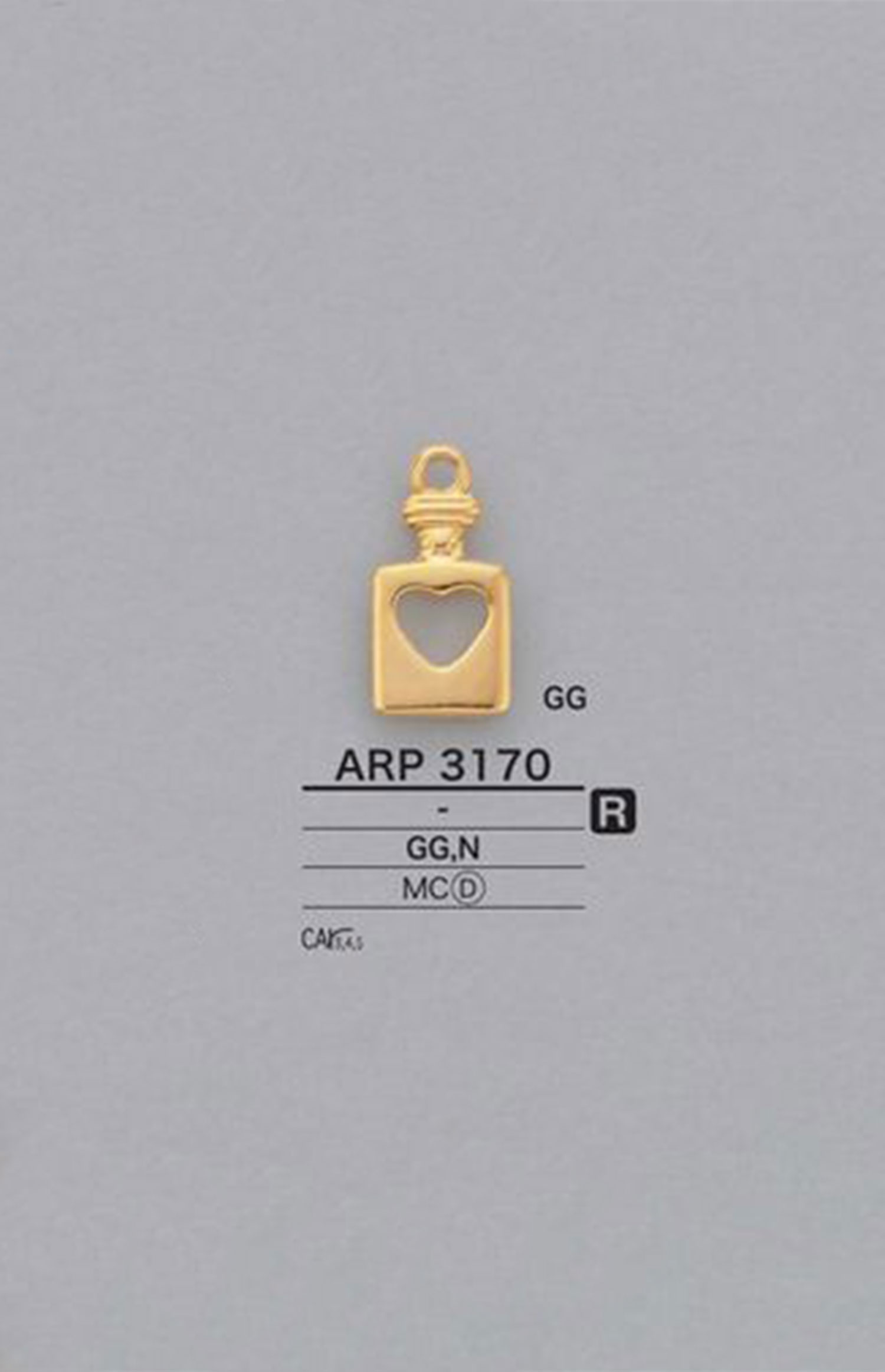 ARP3170 Herz-Reißverschlusspunkt (Zuglasche) IRIS