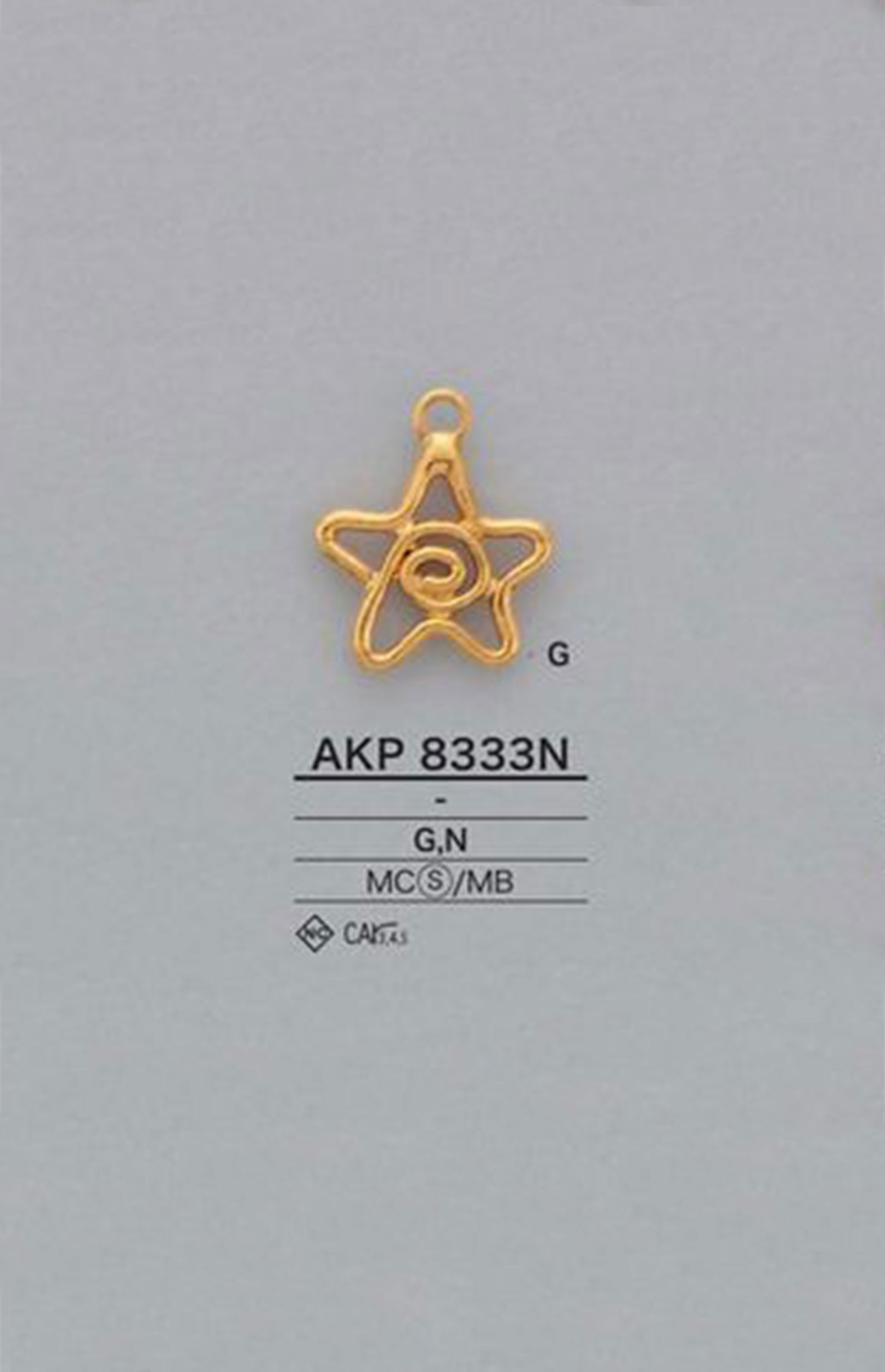 AKP8333N Stern-Reißverschlusspunkt (Zuglasche) IRIS