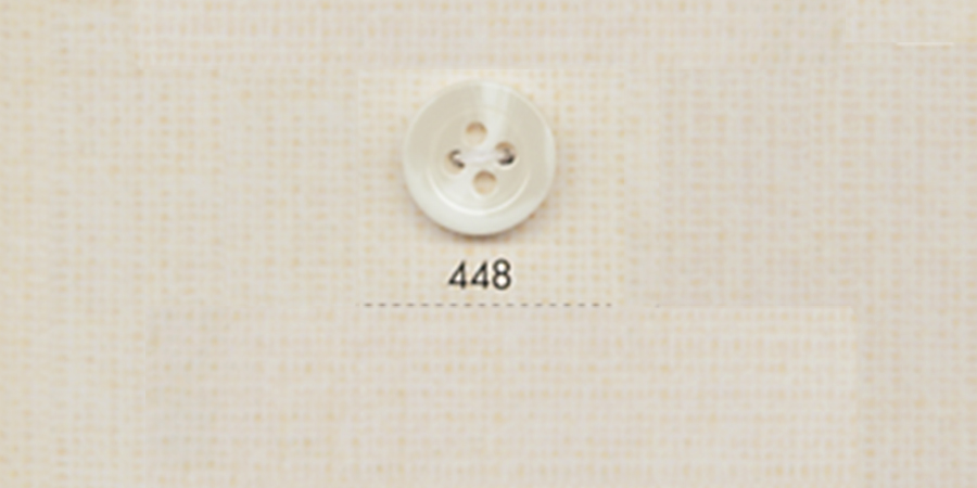 448 DAIYA BUTTONS 4-Loch Büffelähnlicher Polyesterknopf (Weiß)[Taste] DAIYA BUTTON