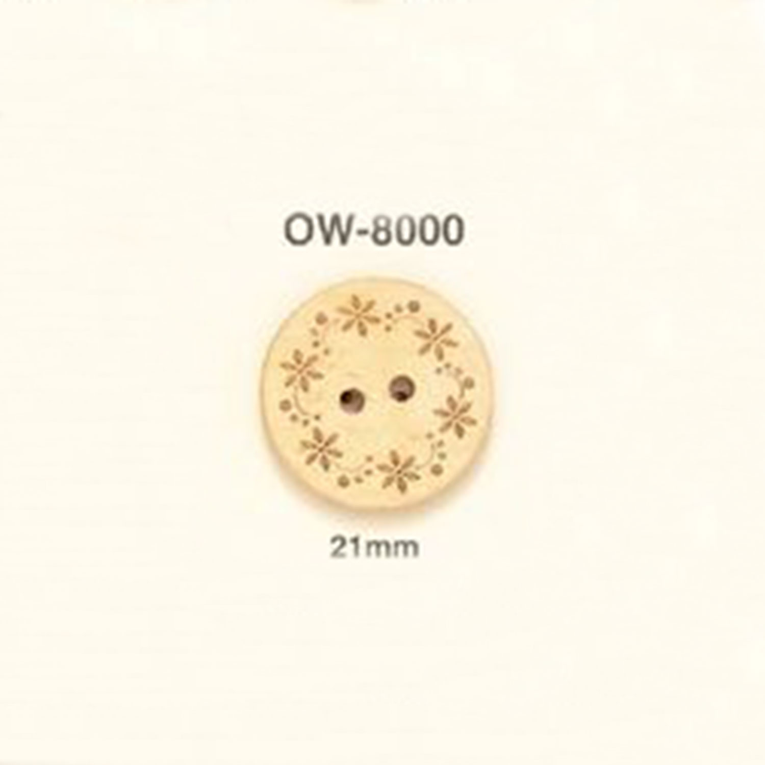 OW-8000 Blumenmotiv Holzknopf[Taste] IRIS