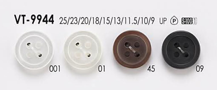 VT-9944 Einfacher Shell-Control-4-Loch-Polyester-Knopf[Taste] IRIS