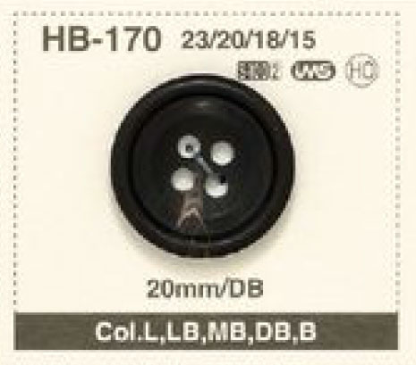 HB-170 Naturmaterial 4-Loch-Hornknopf Für Büffelanzug / Jacke[Taste] IRIS