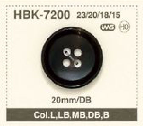 HBK-7200 Naturmaterial 4-Loch-Hornknopf Für Büffelanzug / Jacke[Taste] IRIS