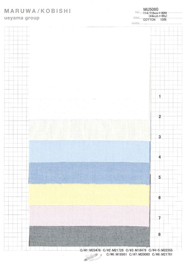 MU5080 Pinpoint Oxford[Textilgewebe] Ueyama Textile