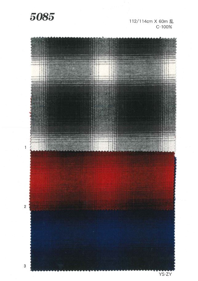 MU5085 Fuzzy-Ombre-Check[Textilgewebe] Ueyama Textile
