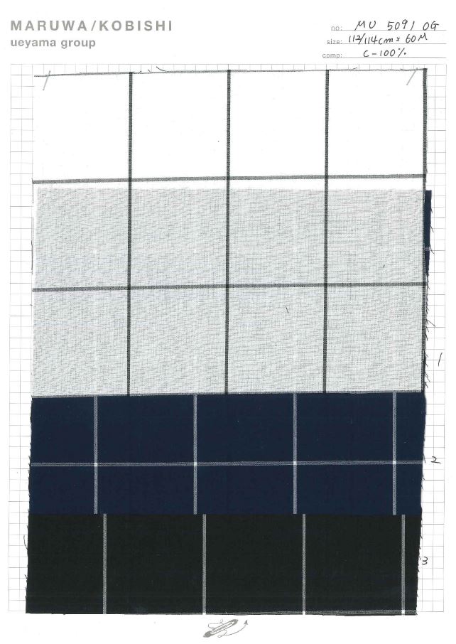 MU5091 Schreibmaschinentuch-Check[Textilgewebe] Ueyama Textile