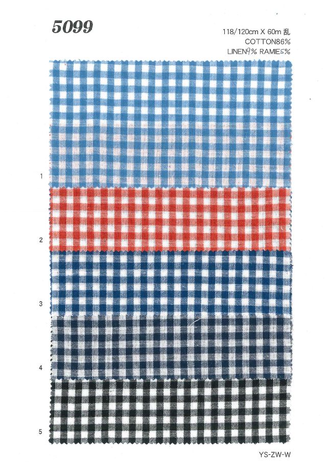 MU5099 Leinen-Gingham-Karo[Textilgewebe] Ueyama Textile