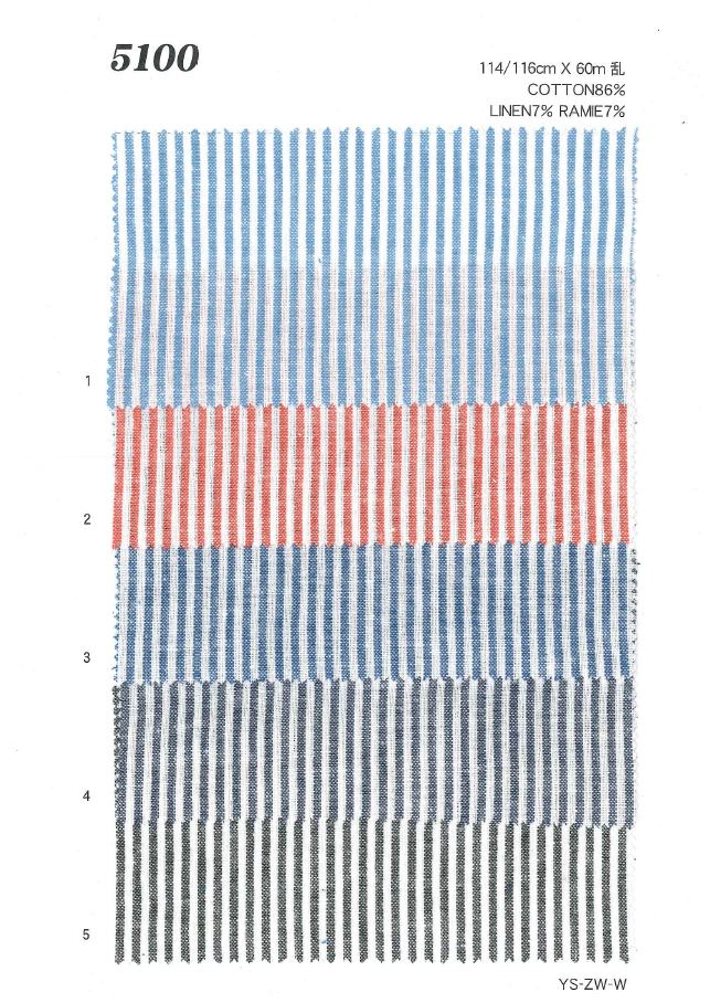 MU5100 Leinenstreifen[Textilgewebe] Ueyama Textile