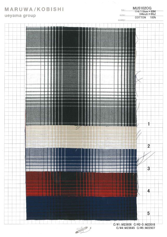 MU5102OG Schreibmaschinentuch Auf Pausenprüfung[Textilgewebe] Ueyama Textile
