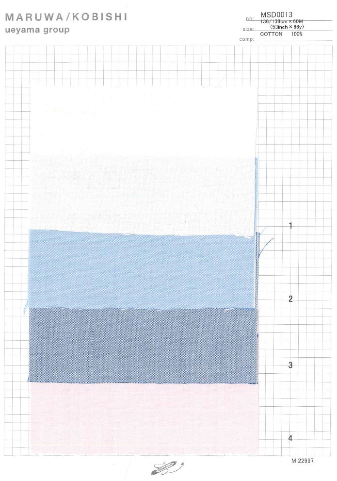 MSD0013 Natürlicher Stretch-Oxford[Textilgewebe] Ueyama Textile