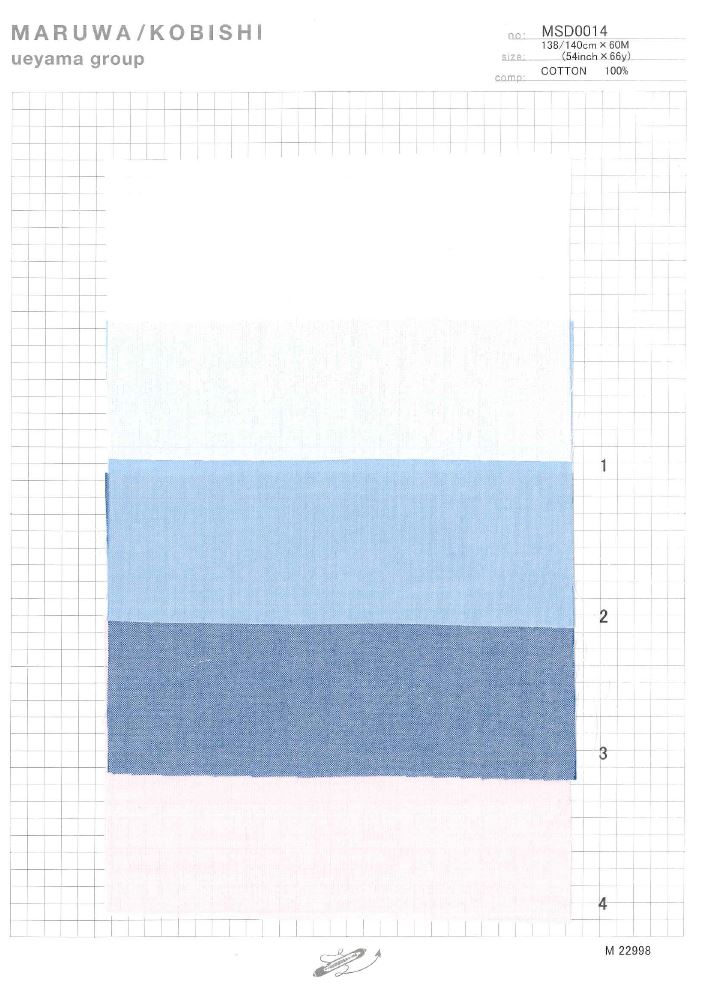 MSD0014 Pinpoint-Oxford Mit Natürlichem Stretch[Textilgewebe] Ueyama Textile