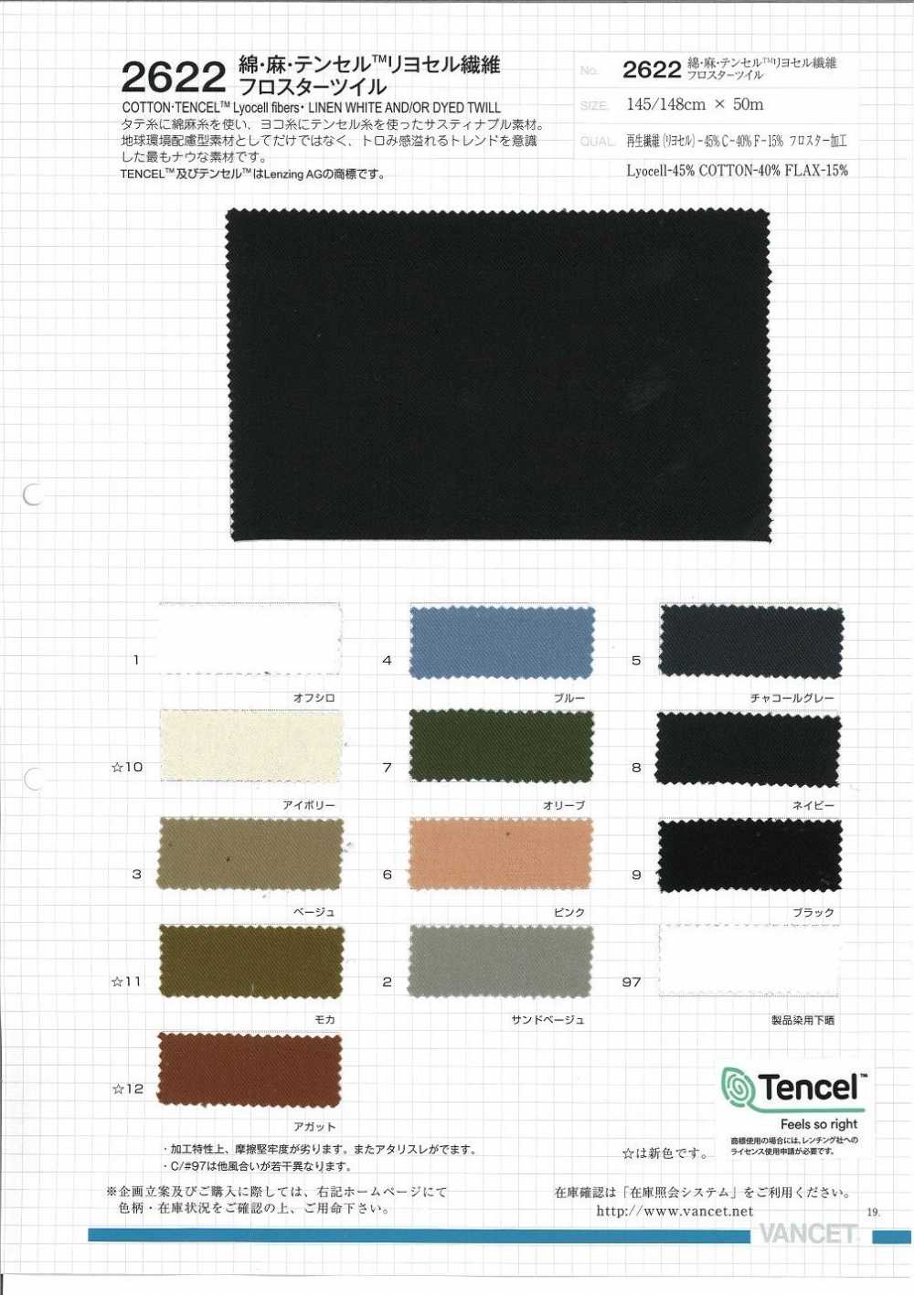 2622 Leinen-Tencel-Lyocell-Faser-Matt-Twill[Textilgewebe] VANCET