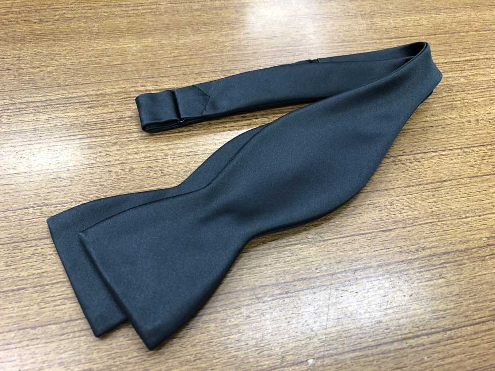 VMT-BK VANNERS Handgeknüpfte Textilfliege Aus Schwarzem Satin[Formelle Accessoires] Yamamoto(EXCY)