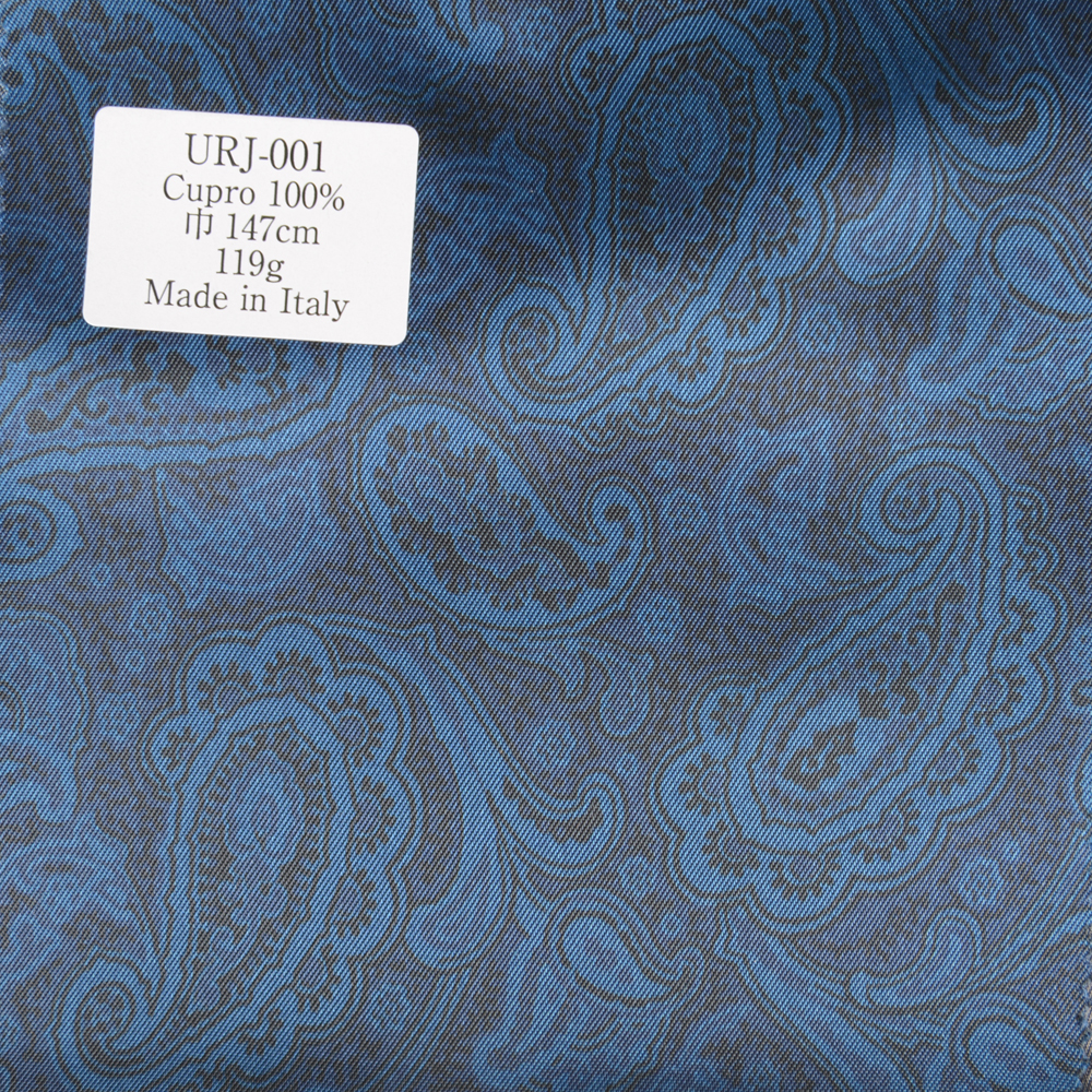 URJ-001 Made In Italy Cupra Futter 100% Print Paisley-Muster Blau[Beschichtung] TKS