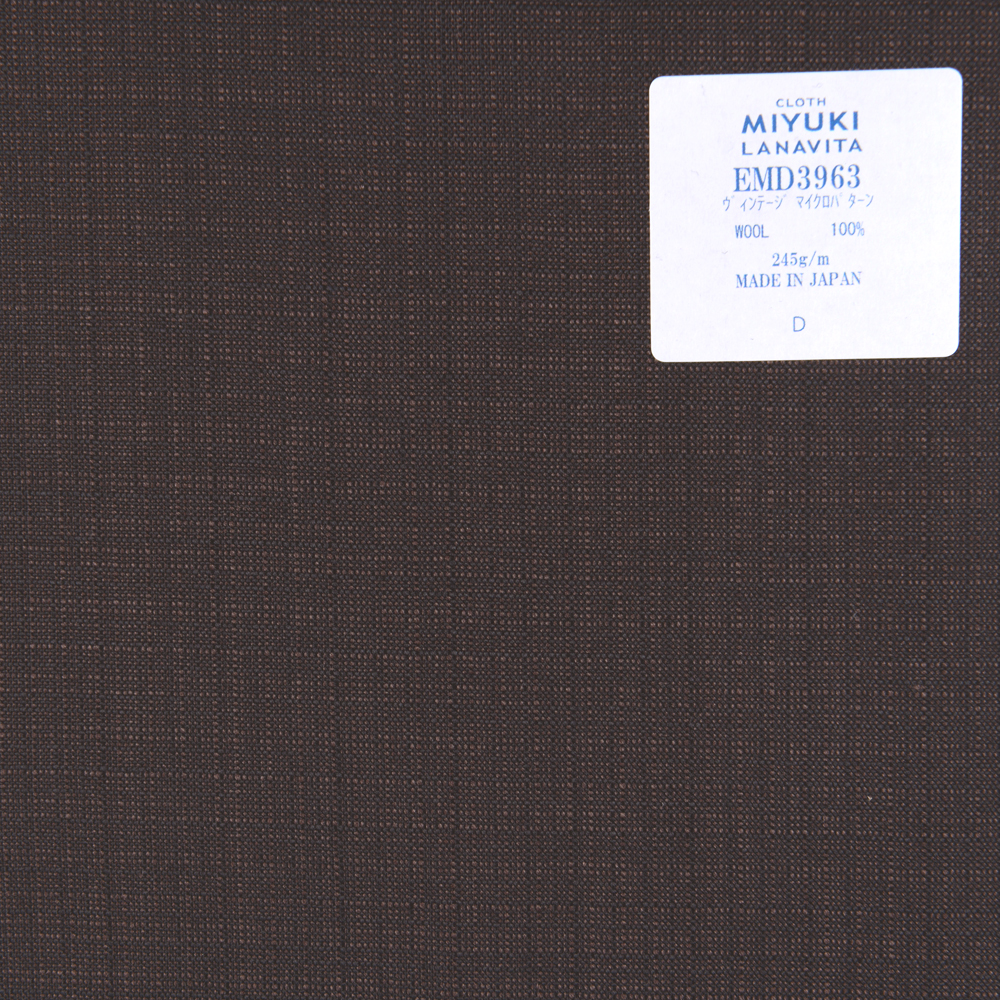 EMD3963 Feine Wollkollektion Vintage Micro Pattern Dunkelbraun[Textil] Miyuki-Keori (Miyuki)