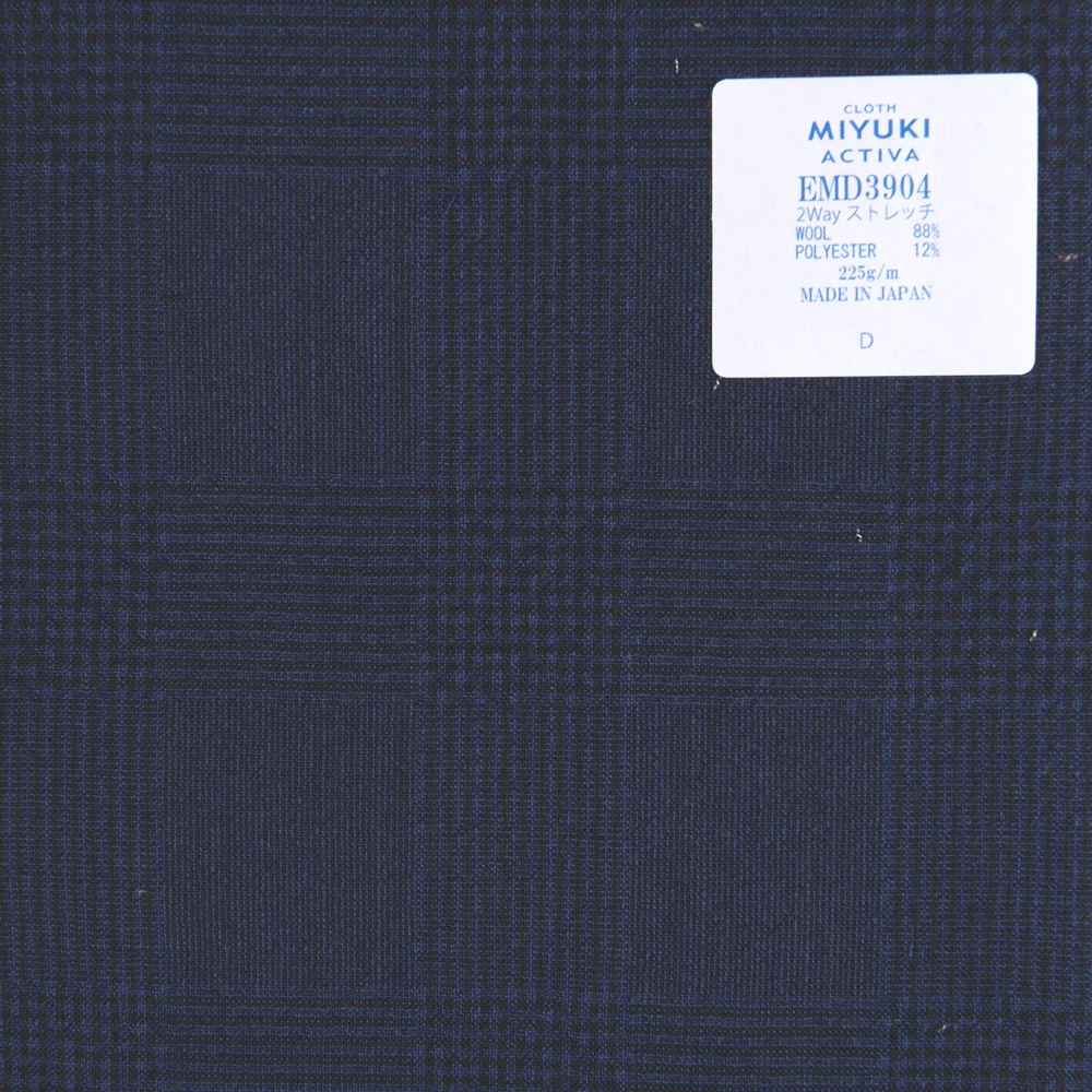 EMD3904 Natural Stretch Line Activa 2-Wege-Stretch Seersucker Marineblau[Textil] Miyuki-Keori (Miyuki)