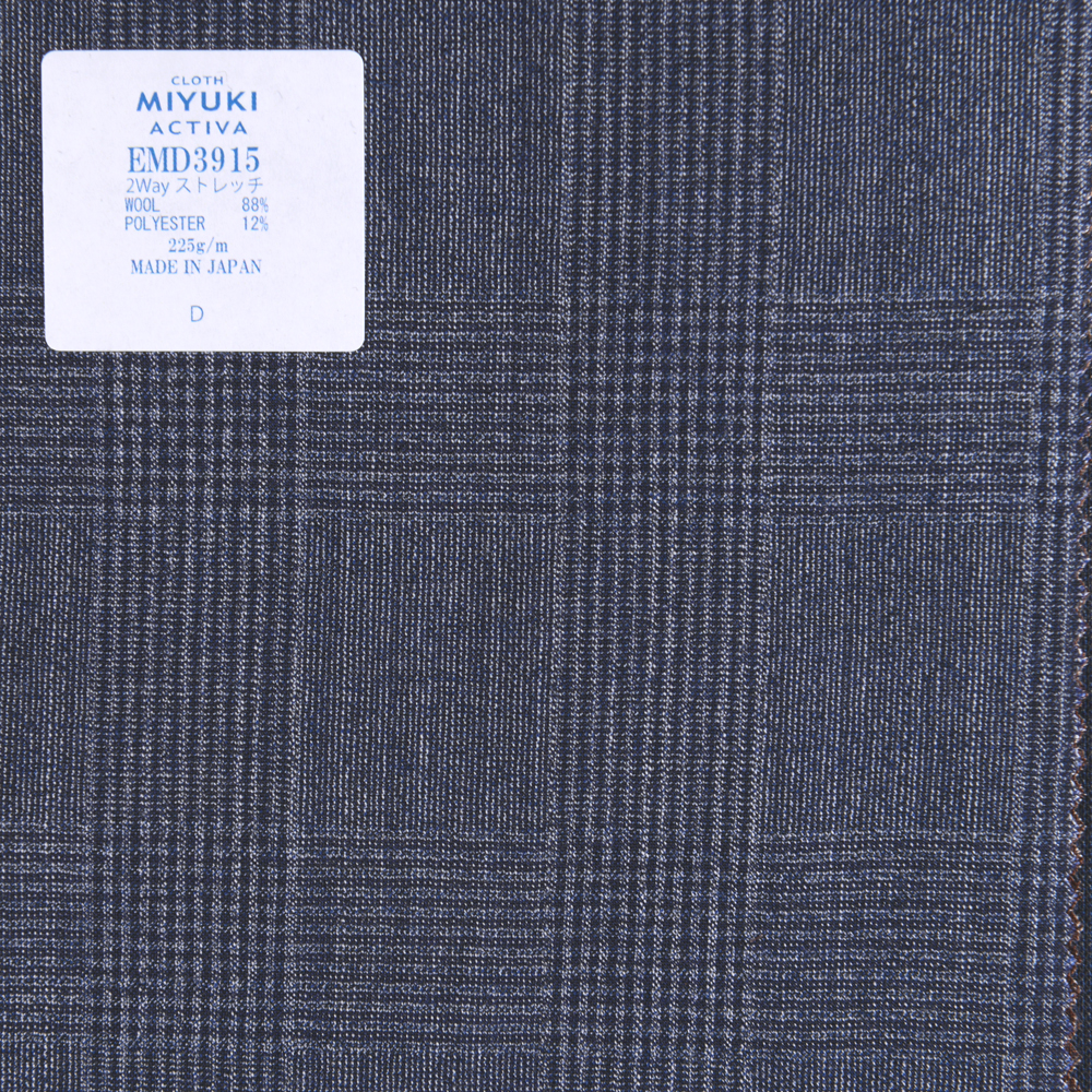 EMD3915 Natural Stretch Line Activa 2-Wege-Stretch Seersucker Blau Grau[Textil] Miyuki-Keori (Miyuki)
