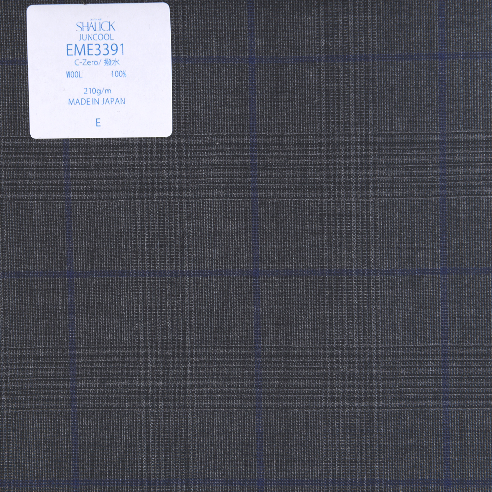 EME3391 Japanische Sommerkleidung Sharick Serie Juncourt Glen Check Grey X Blue Pane[Textil] Miyuki-Keori (Miyuki)