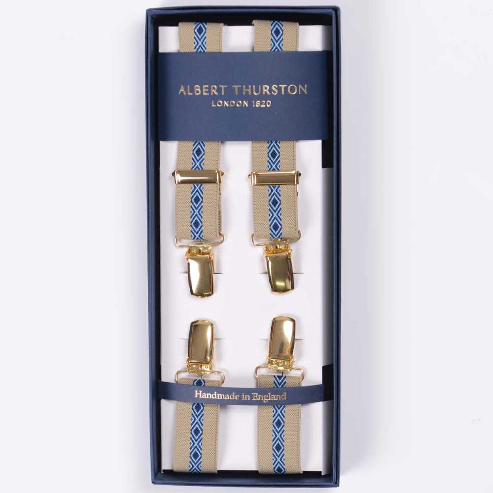 ATX-2595 Hosenträger Von Albert Thurston, 4-Punkt-X-Brace-Clip-Verschluss, 25 mm Elastisch (Gummiband)[Formelle Accessoires] ALBERT THURSTON