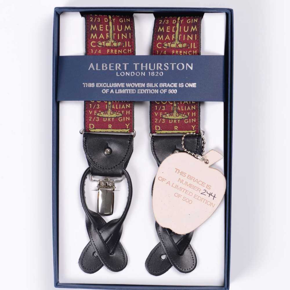 AT-2181 Albert Thurston Hosenträger Limited Edition 40mm RUBY COCKTALL[Formelle Accessoires] ALBERT THURSTON