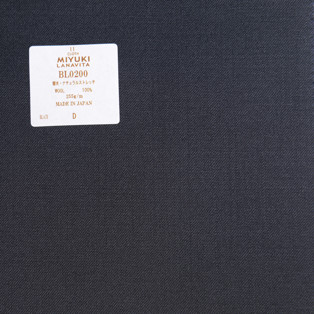 BL0200 Lana Vita Collection Wasserabweisend / Natürlicher Stretch Einfarbig Schwarz[Textil] Miyuki-Keori (Miyuki)