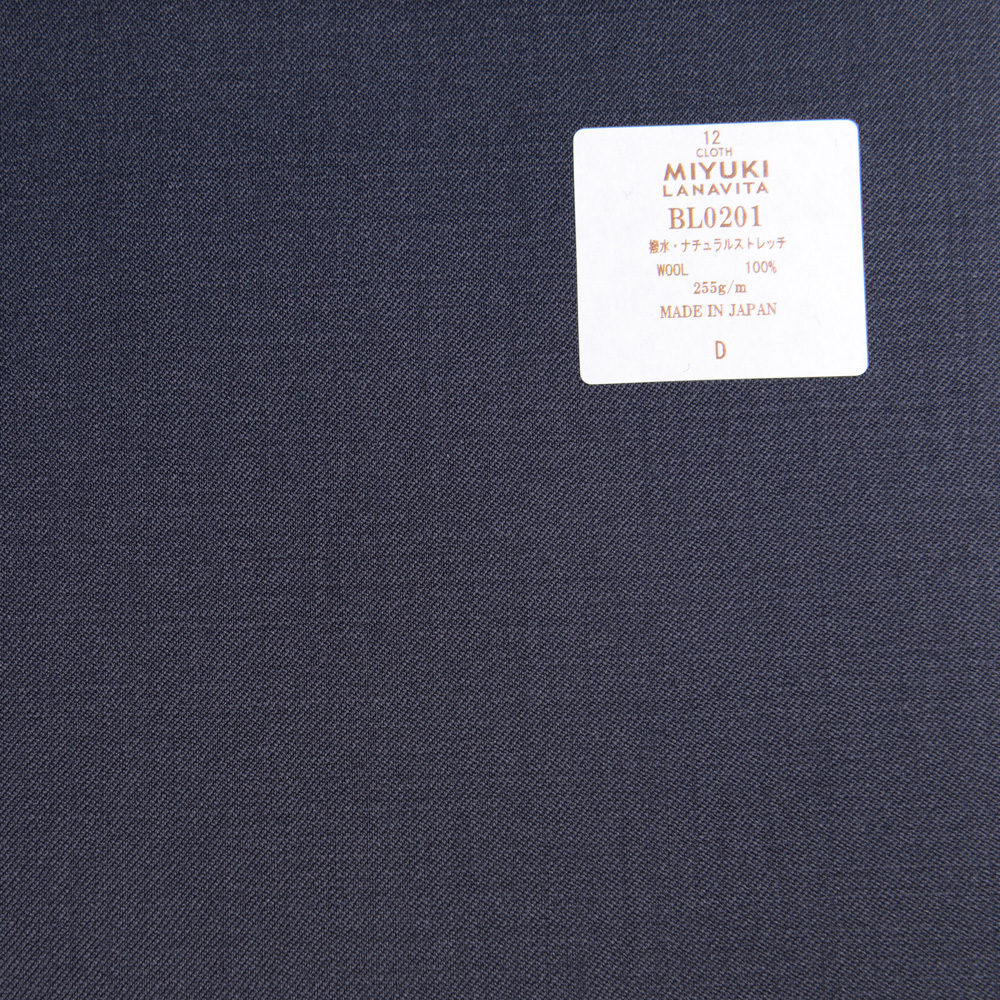 BL0201 Lana Vita Collection Wasserabweisend / Natürlicher Stretch Einfarbig Marineblau[Textil] Miyuki-Keori (Miyuki)