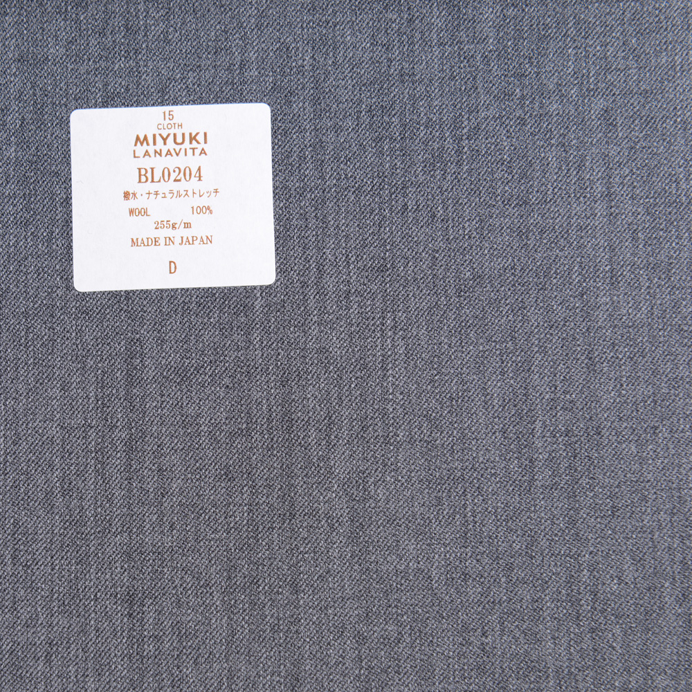 BL0204 Lana Vita Collection Wasserabweisend / Natürlicher Stretch Einfarbig Mittelgrau[Textil] Miyuki-Keori (Miyuki)