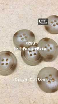KSB80 Eleganter, Farbintensiver 4-Loch-Polyesterknopf[Taste] DAIYA BUTTON Sub-Foto