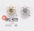 SBC4270 Metallknopf Mit Blumenmotiv