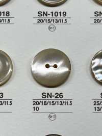 SN26 Natürliches Material, Hergestellt Von Takase Shell, 2 Löcher, Glänzender Knopf[Taste] IRIS Sub-Foto