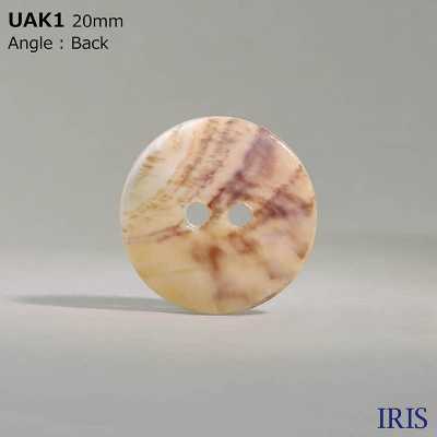 UAK1 Natürliches Material Shell Dyed Front Hole 2 Holes Glossy Button[Taste] IRIS Sub-Foto